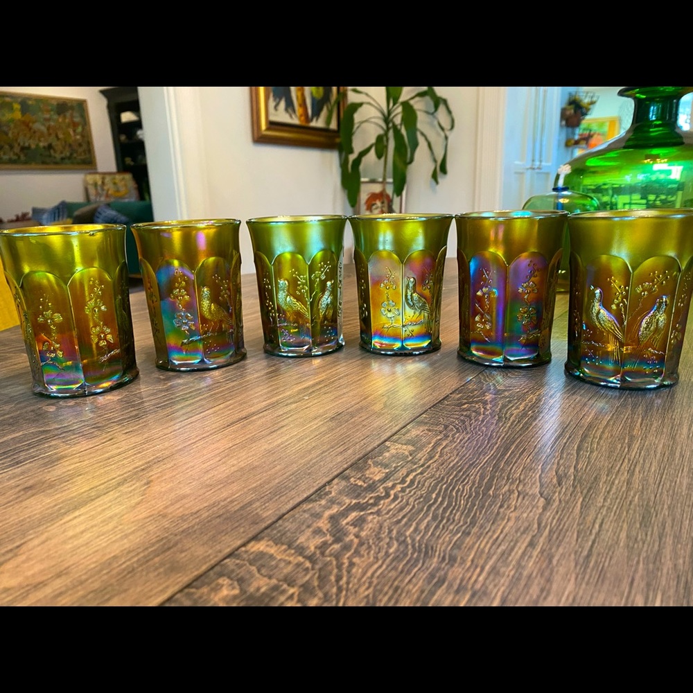 Iridescent Rainbow carnival very rare set of 6
